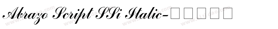 Abrazo Script SSi Italic字体转换